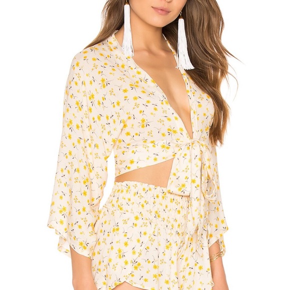 Blue Life Wrapped Top Size S - Picture 2 of 3